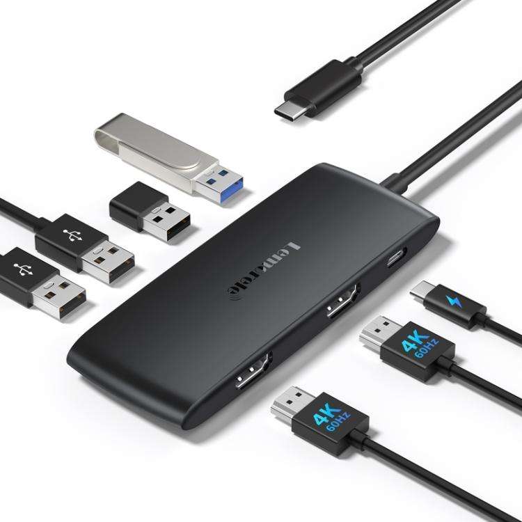Lemorele TC510 7 in 1 Docking Station 4K Display High Speed 100W PD Portable Adapter