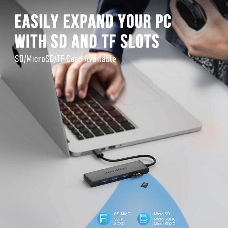 Lemorele TC23L 6 in 1 Docking Station 4K Display Gigabit Network 100W PD Adapter