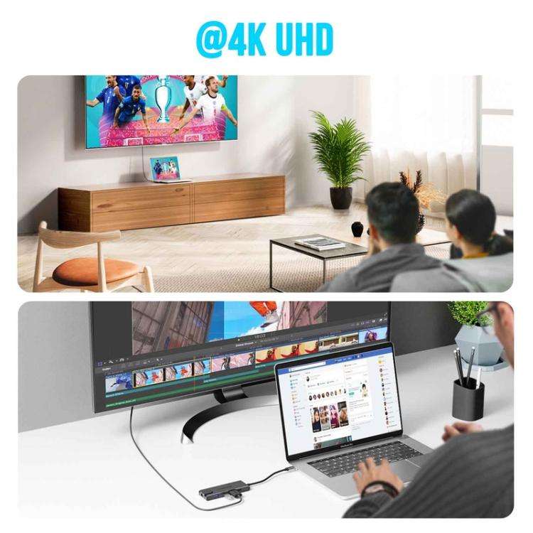 Lemorele TC24L 5 in 1 Docking Station 4K Ultra Display Fast Transfer 100W PD Adapter