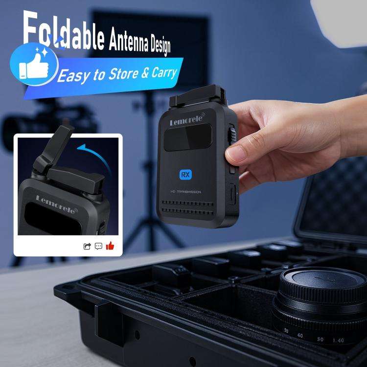 Lemorele R5000 Wireless Video Transmitter 1 In 1 Loop Out 1TX To 4RX 1080P 200M HDMI-compatible E...