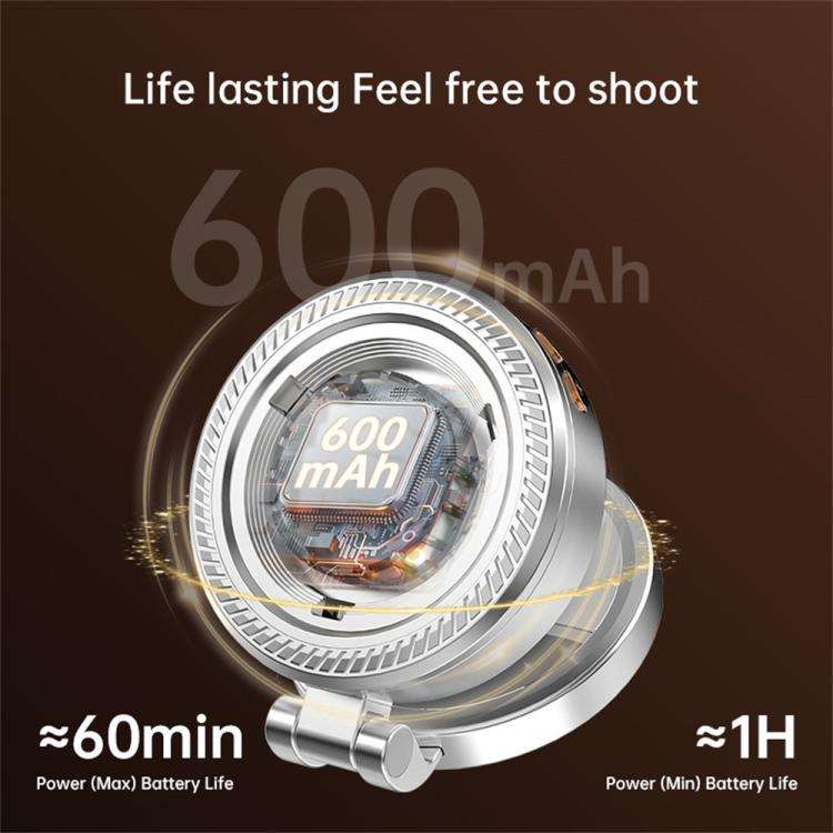 K08 3-Color Temperature Phone Photography Light 360 Degree Foldable Selfie Magnetic LED Ring Light
