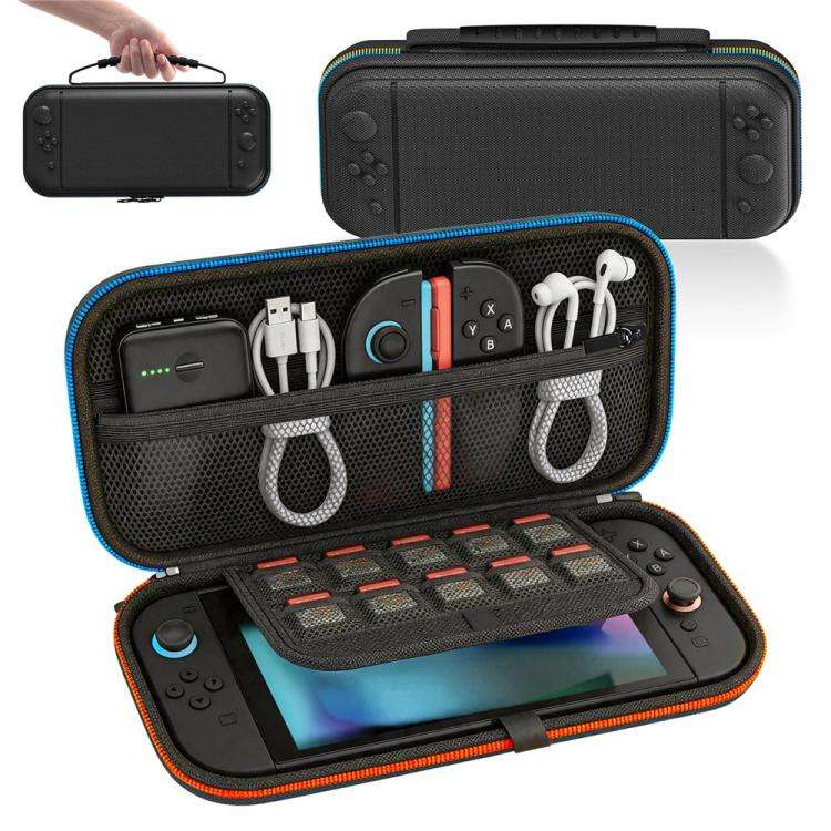 For Nintendo Switch 2 Storage Bag Dual Color Zipper EVA Hard Shell Shockproof Carrying Case