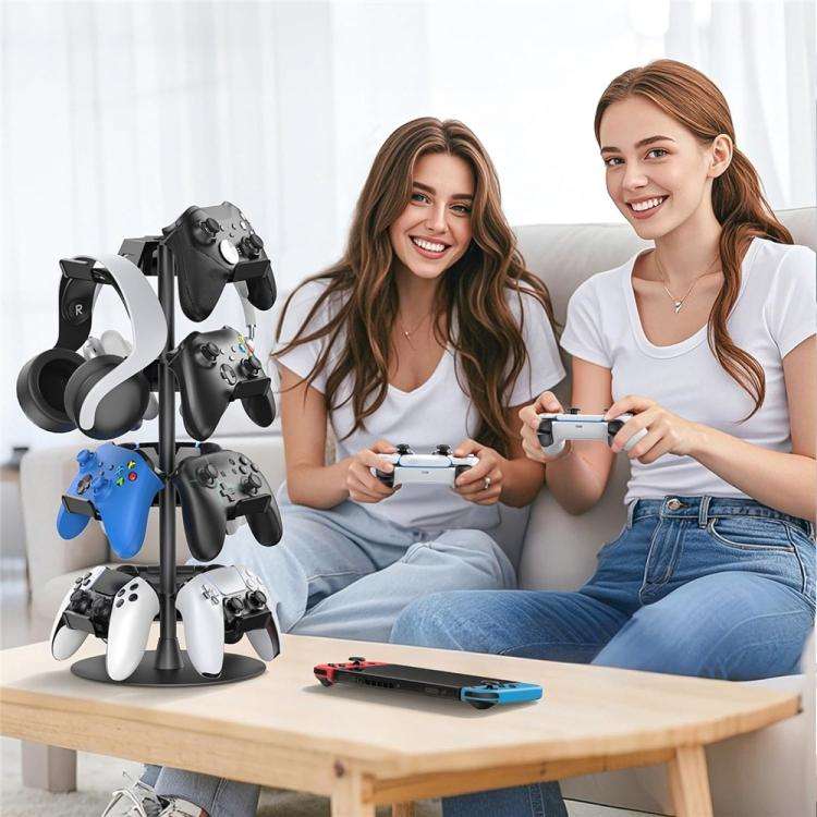 For MicroSoft XBOX / Sony PS5 / Nintendo Switch 360 Degree Rotating 4-Tier Game Controller Stand