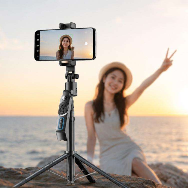 Q575TK Auto Pop-up Face Tracking Gesture Control Smart Gimbal Tripod AI Selfie Stick, Q575TK
