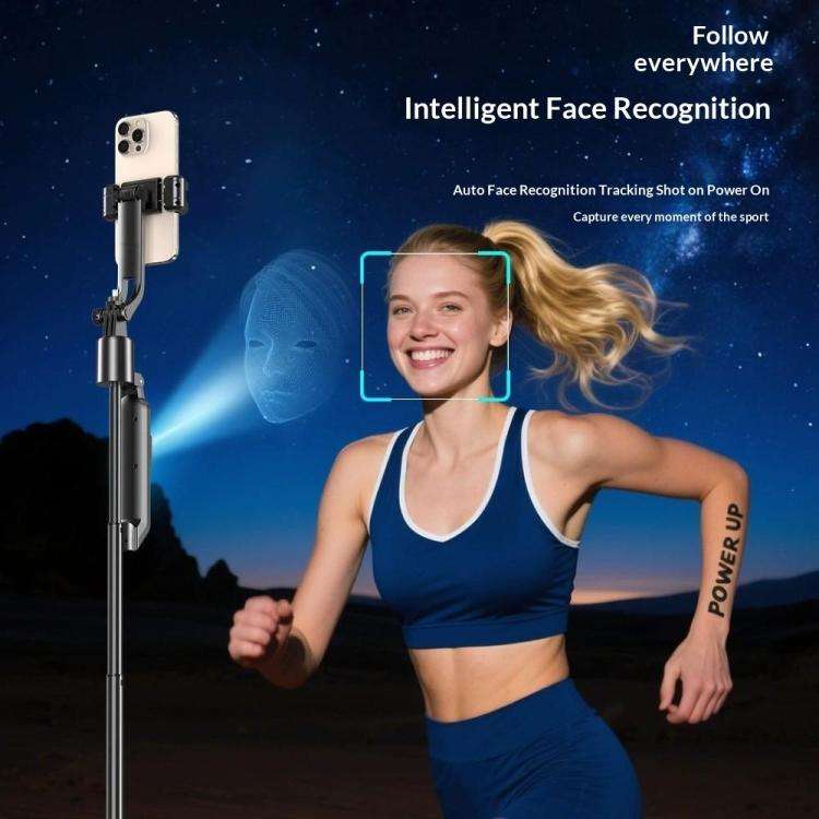 Q575TK Auto Pop-up Face Tracking Gesture Control Smart Gimbal Tripod AI Selfie Stick, Q575TK