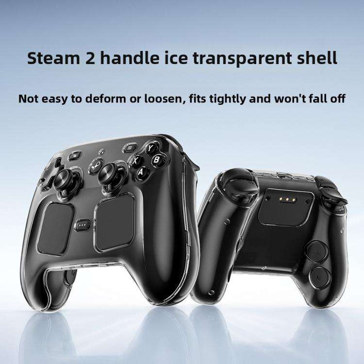 For 2026 Steam Controller 2 Transparent Crystal PC Hard Shell Anti-Drop Protective Case