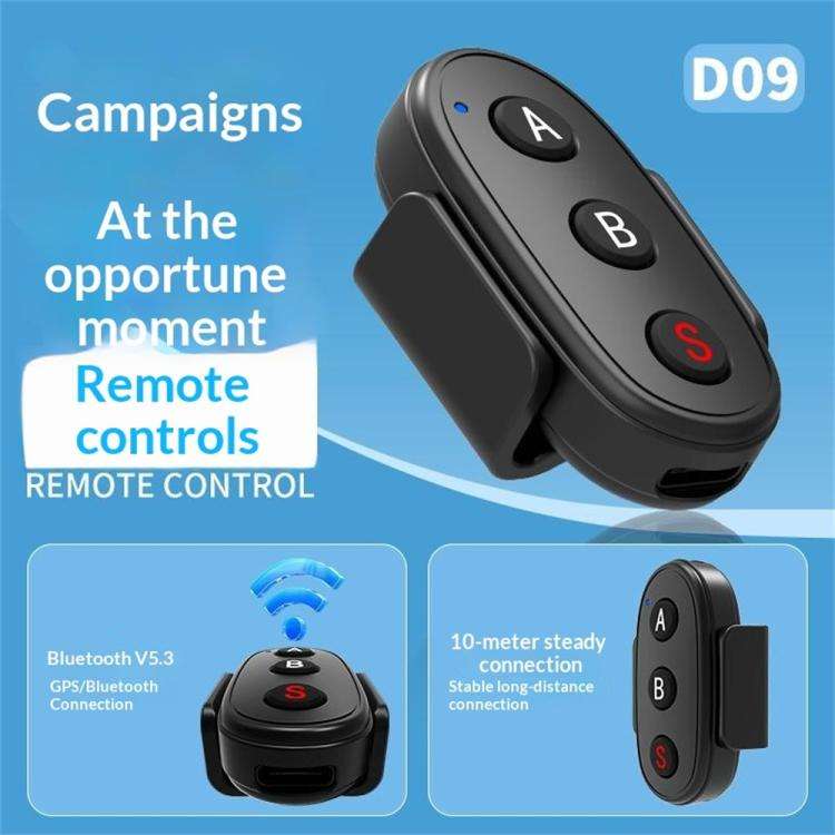 D09 3-Button BT Remote Control For DJI, Insta360, GoPro And Other Action Cameras, Smartphones