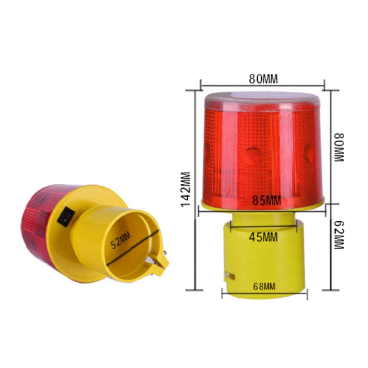 Night Solar Warning Construction Safety Warn Flash Lights Signal Light, Sleeve (Red), Slim handle...