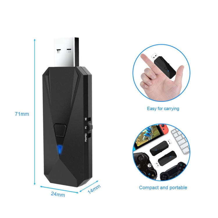 JYS-P4135 Wired + Wireless Bluetooth Gamepad Converter Adapter For PS4 / PS3 / Switch / PC, For P...