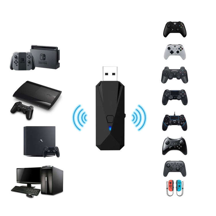JYS-P4135 Wired + Wireless Bluetooth Gamepad Converter Adapter For PS4 / PS3 / Switch / PC, For P...