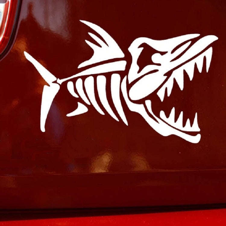 10 PCS Car Sticker Motorcycle Pulling Flower Stick Fish Bone Cartoon Personality Body Sticker, Fi...