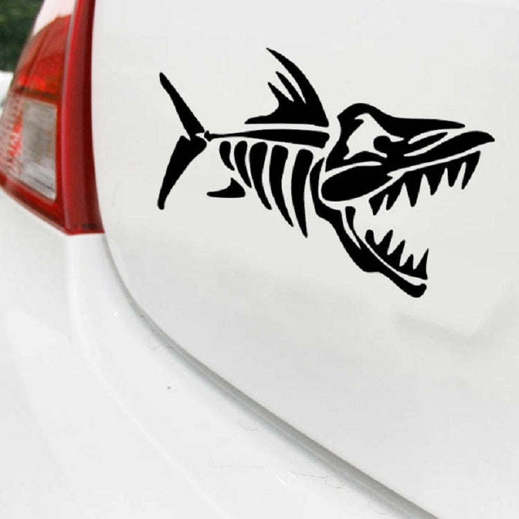 10 PCS Car Sticker Motorcycle Pulling Flower Stick Fish Bone Cartoon Personality Body Sticker, Fi...