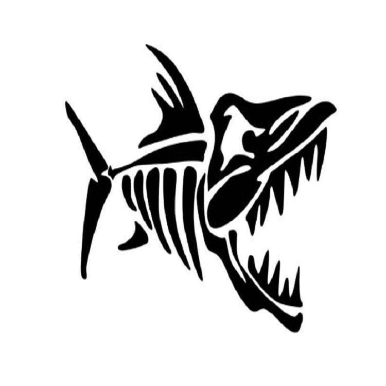 10 PCS Car Sticker Motorcycle Pulling Flower Stick Fish Bone Cartoon Personality Body Sticker, Fi...