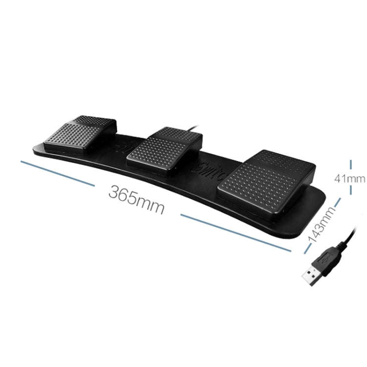 Pcsensor FS23 CF Foot Pedal Switch Keyboard Control Mouse Game Combo Pedal, Photoelectric Mute, M...