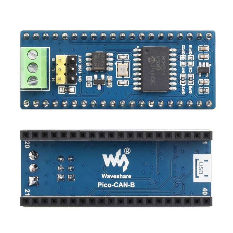 Waveshare For Raspberry Pi Pico CAN Bus Module (B),Enabling Long Range Communication Through SPI,...