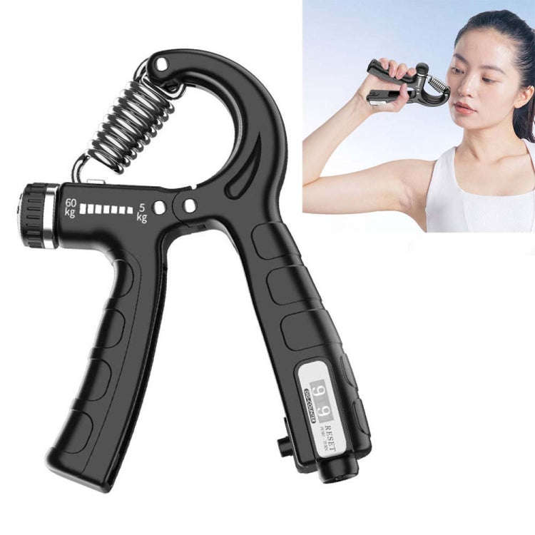 5-60kg Adjustable Mechanical Counting Gripper Finger Strength Training Device, 5-60kg Black, 5-60...