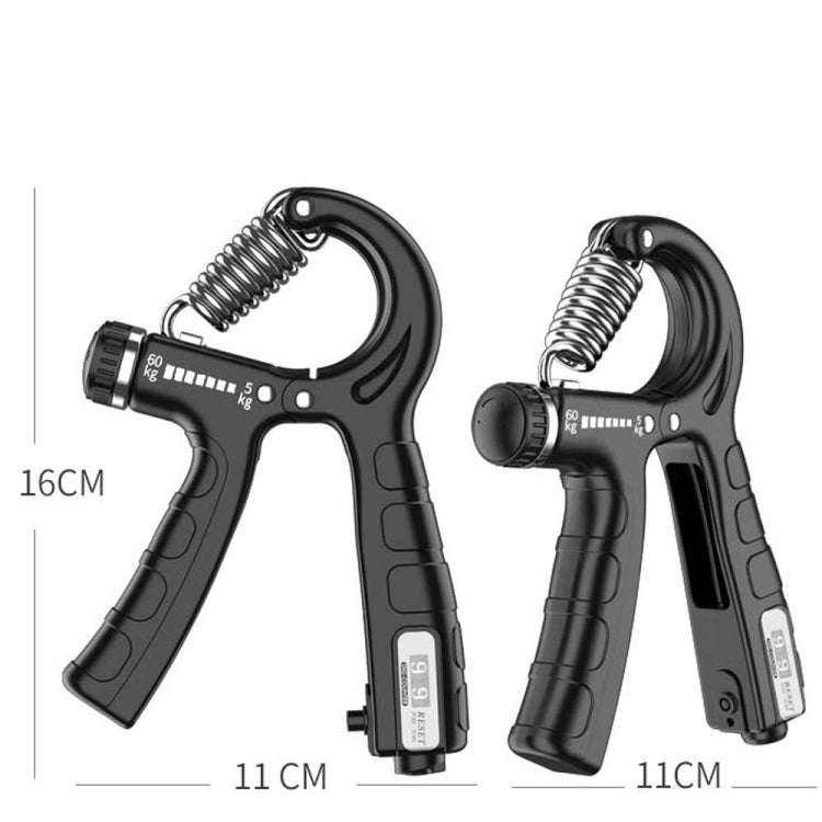 5-60kg Adjustable Mechanical Counting Gripper Finger Strength Training Device, 5-60kg Black, 5-60...