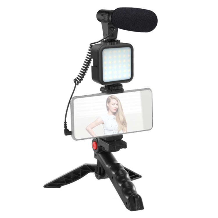 KIT-01LM 3 in 1 Video Shooting LED Light Portable Tripod Live Microphone, Battery Models, USB Cha...