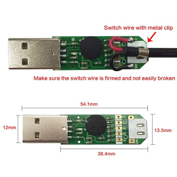 USB Switch Cable Keyboard Mouse Custom Shortcut Keys, 1 Switch, 3 Switches, 6 Switches