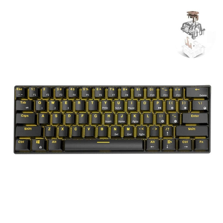RK61 61 Keys Bluetooth / Wireless Dual Modes Tablet Mobile Gaming Mechanical Keyboard, Cable Leng...