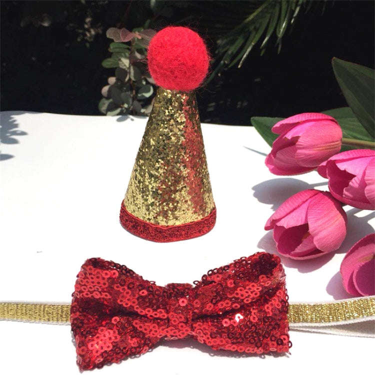 Pets Sequined Bows Hat Christmas Decorations Supplies, Sequined Bows