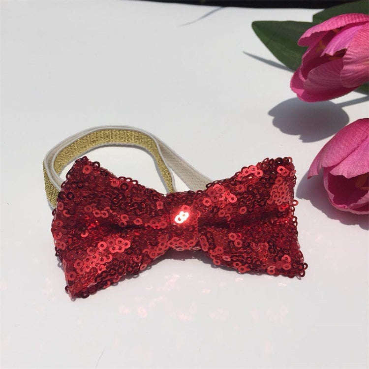 Pets Sequined Bows Hat Christmas Decorations Supplies, Sequined Bows