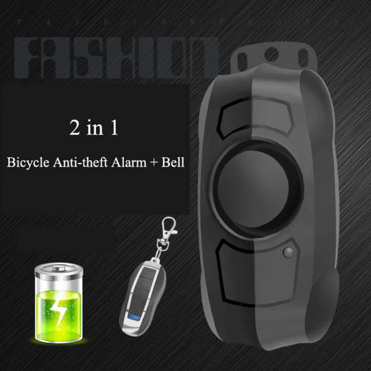 Bicycle Lock Anti-theft Anti-lost USB Charging Wireless Remote Control Vibration Alarm Detector S...