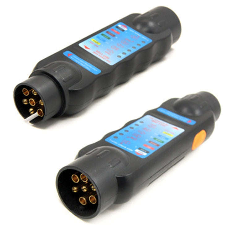 JHT4003 European 12V 7 Pin Car Truck Trailer Plug Socket Tester Wiring Circuit Light Test Tool, J...