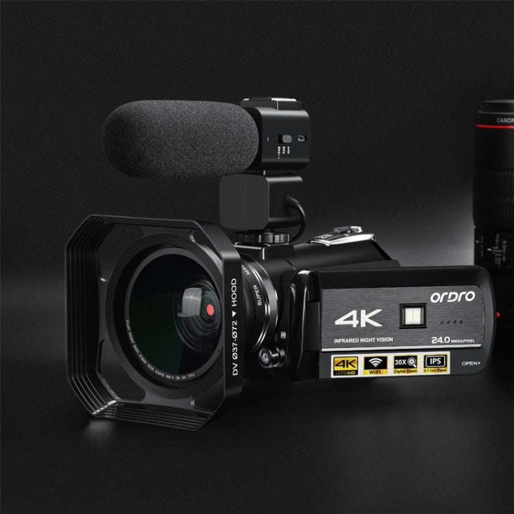 ORDRO AC3 3.1 inch IPS Screen 4K Full HD 13MP Night Vision WiFi Live Camcorder DV Digital Camera,...
