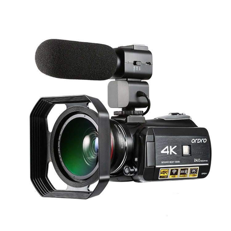 ORDRO AC3 3.1 inch IPS Screen 4K Full HD 13MP Night Vision WiFi Live Camcorder DV Digital Camera,...