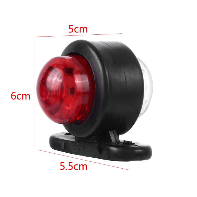 2 Pairs X9 12-24V Mini Double-Sided Red And White Truck Side Lights Modified Special Side Lights,...