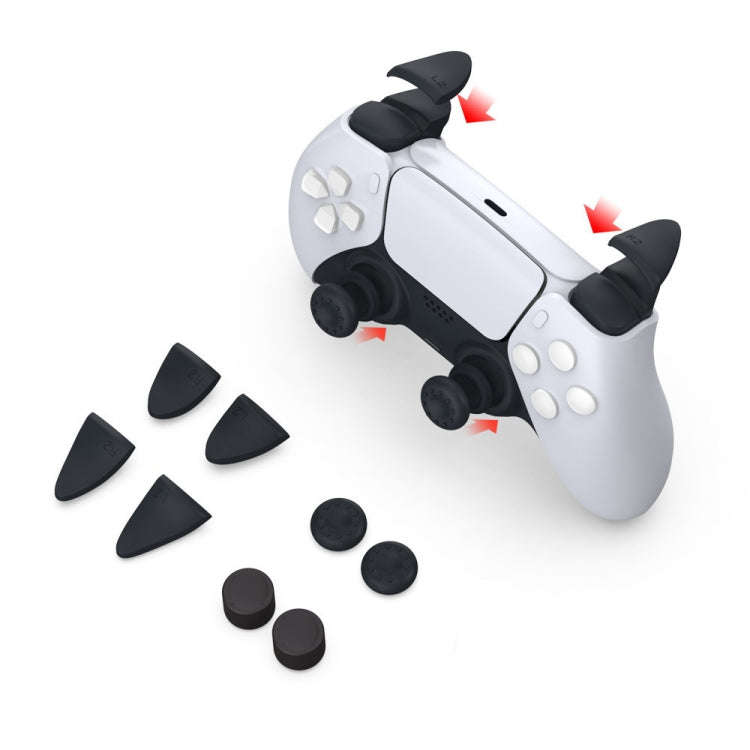 2 Sets 8 in 1 Handle Trigger Button + Rocker Cap Suitable For PS5, 8 in 1 Handle Trigger Button