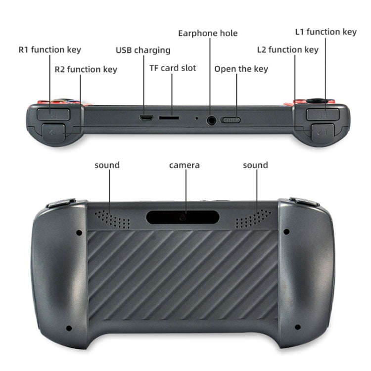 X19 Plus 5.1 inch Screen Handheld Game Console 8G Memory Support TF Card Expansion & AV Output, X...