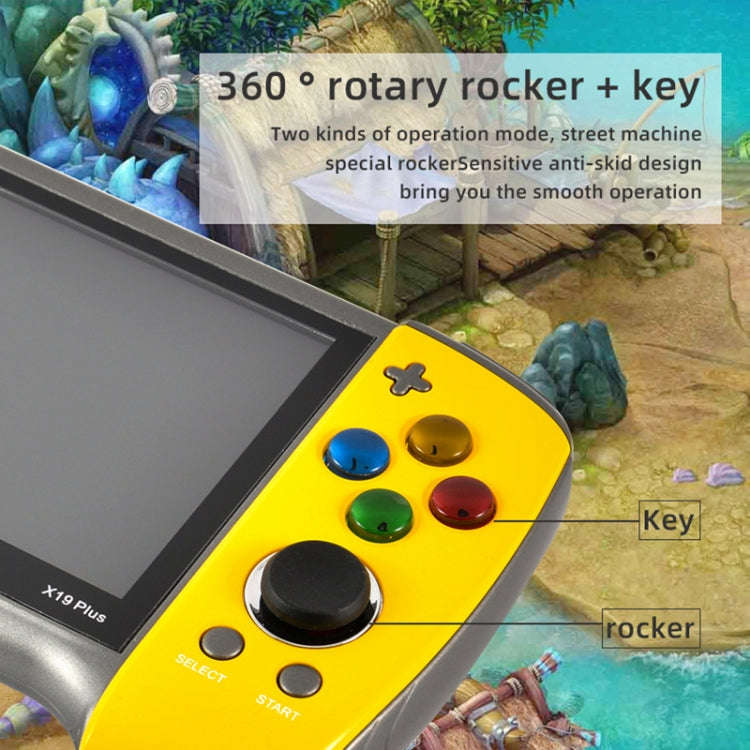 X19 Plus 5.1 inch Screen Handheld Game Console 8G Memory Support TF Card Expansion & AV Output, X...