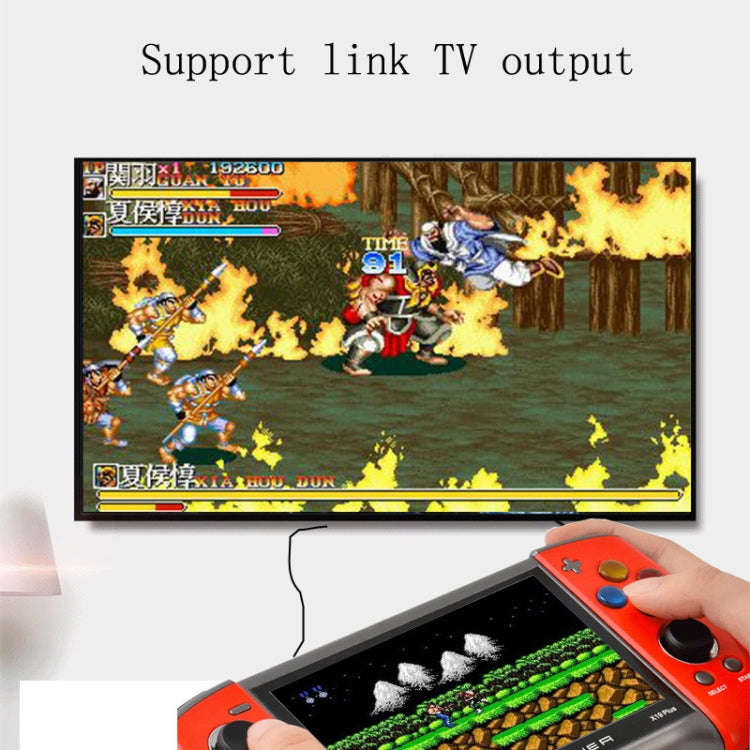 X19 Plus 5.1 inch Screen Handheld Game Console 8G Memory Support TF Card Expansion & AV Output, X...