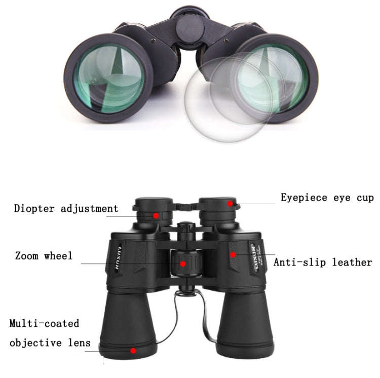 Luxun 20X50 Outdoor Binoculars  Low Light Night Vision Non-Infrared High Power Binoculars, 20X50 ...