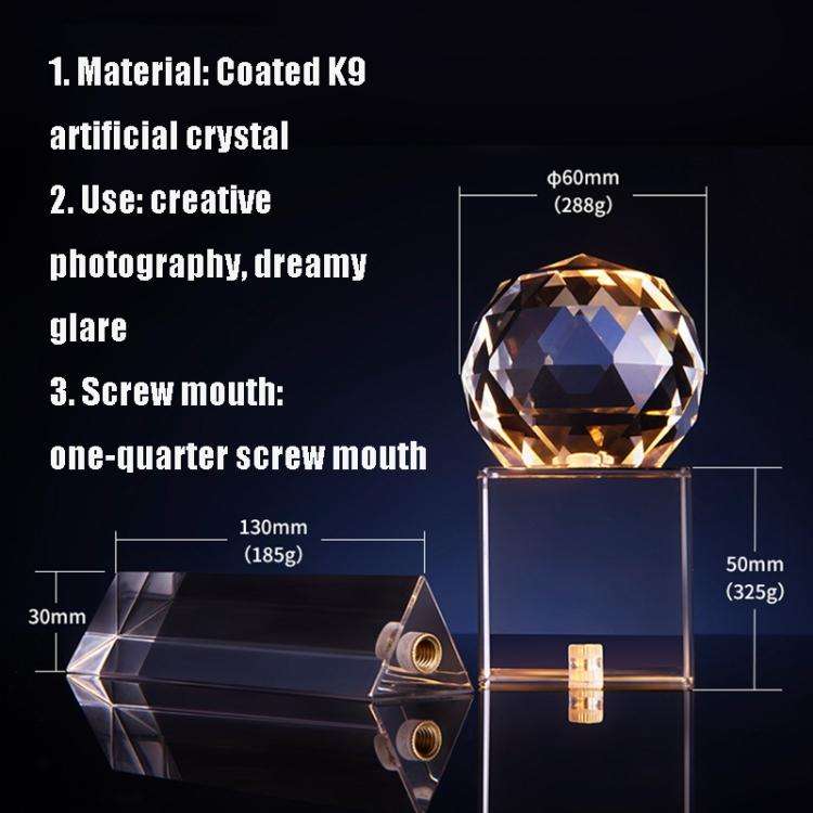 Crystal Photography Foreground Blur Film And Television Props, Round, Square, Triangular Prism, 3...
