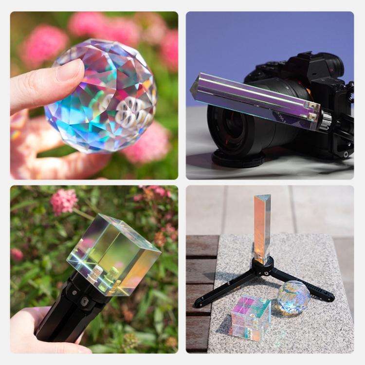 Crystal Photography Foreground Blur Film And Television Props, Round, Square, Triangular Prism, 3...