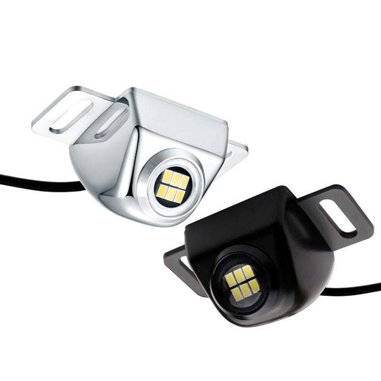 Car LED Electric Eye Reversing Light External Bulb Modified License Plate Auxiliary Light, Black,...