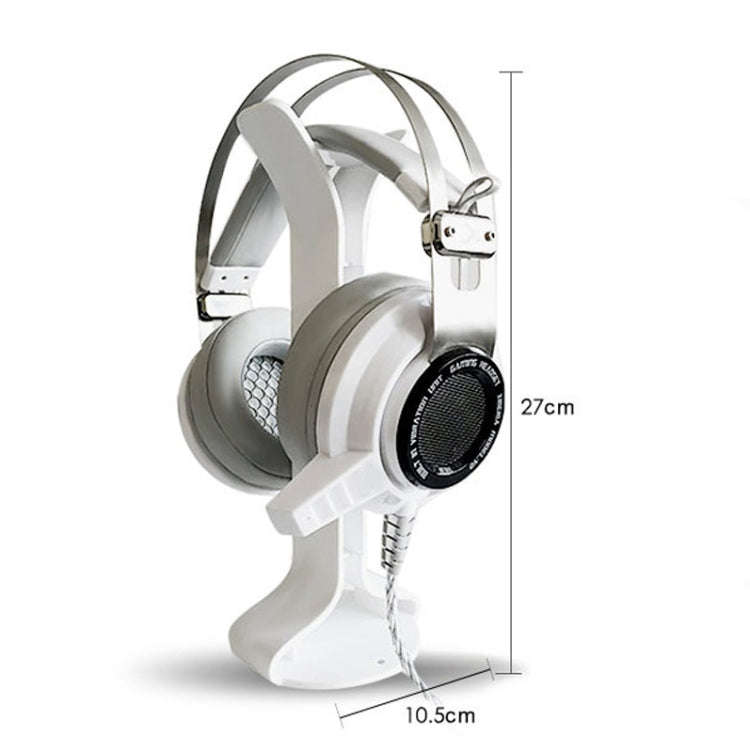 2 PCS Universal Headphone Holder Display Shelf  Internet Cafe Computer Headphone Hanger, White, B...