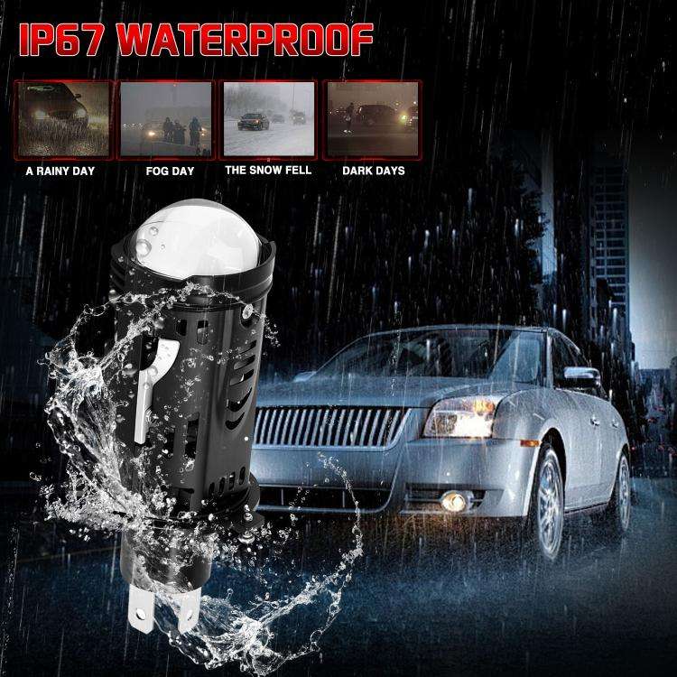 48W High-power LED Spotlight H4 Car Headlight With Solenoid Valve