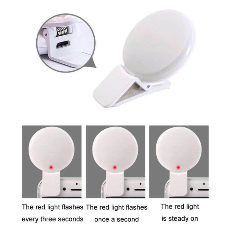 2 PCS  Mobile Phone Fill Light Camera Photo LED Selfie Light, White, Pink, Blue, Black