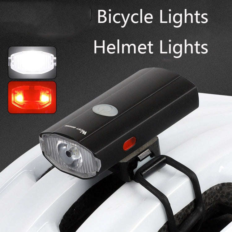 WEST BIKING YP0701281 Bicycle Lights Helmet Lights Front And Tail Warning Lights USB Night Riding...
