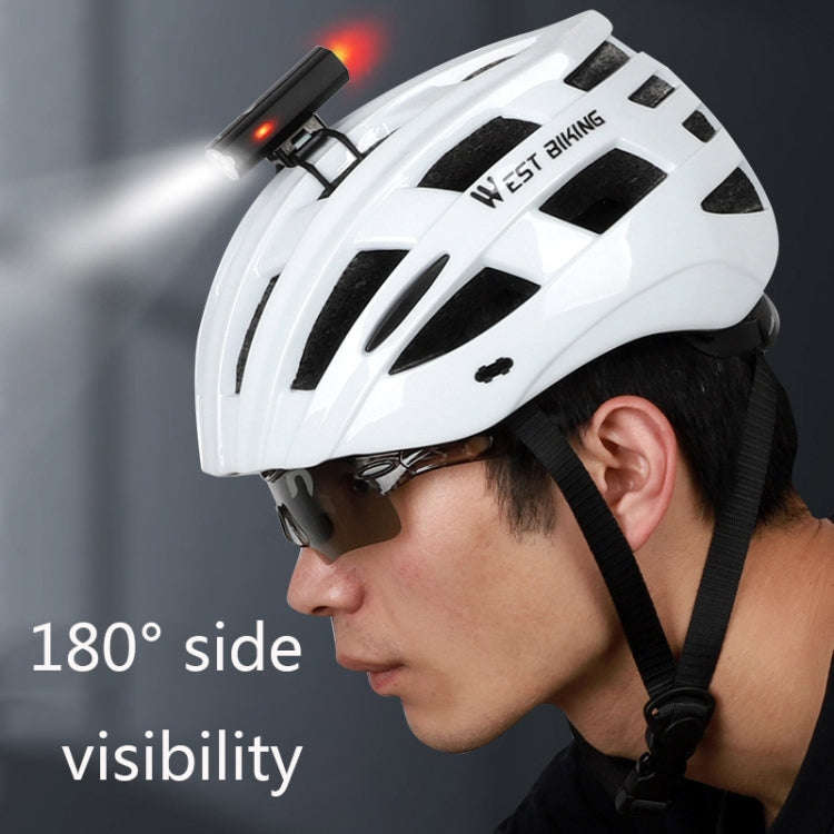 WEST BIKING YP0701281 Bicycle Lights Helmet Lights Front And Tail Warning Lights USB Night Riding...