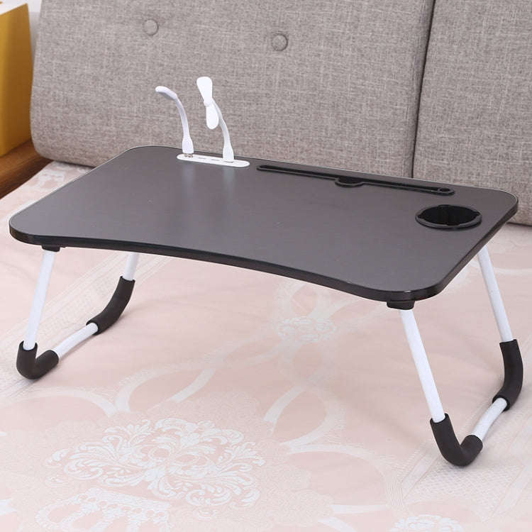 USB Folding Computer Desk With Fan & Lamp, Size: 60x40x28cm, Cool Black, Teenage Pink, Sky Blue, ...