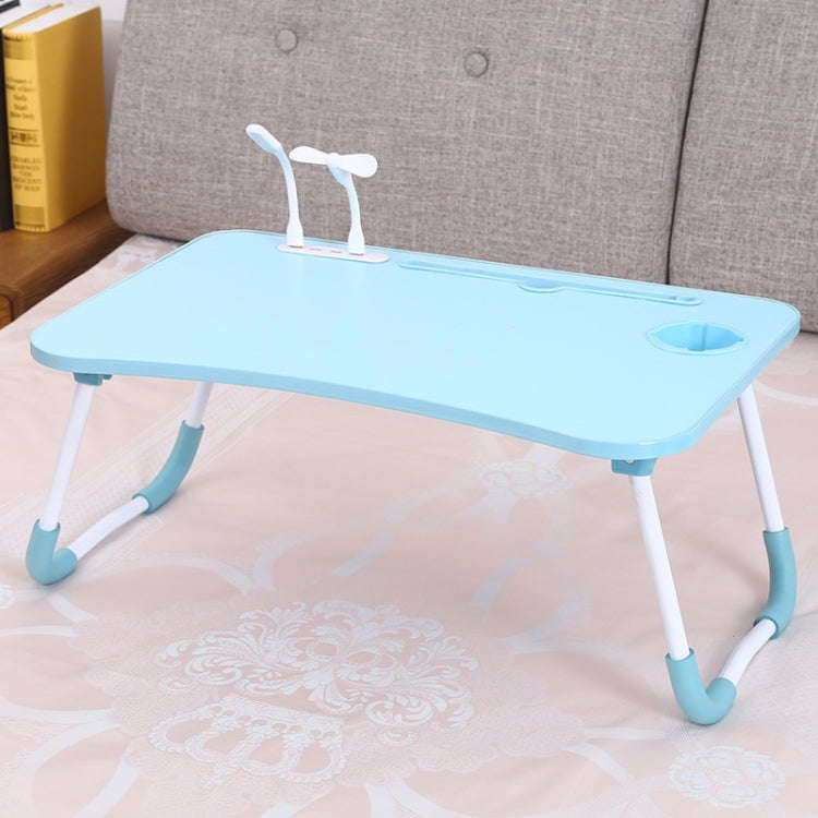 USB Folding Computer Desk With Fan & Lamp, Size: 60x40x28cm, Cool Black, Teenage Pink, Sky Blue, ...