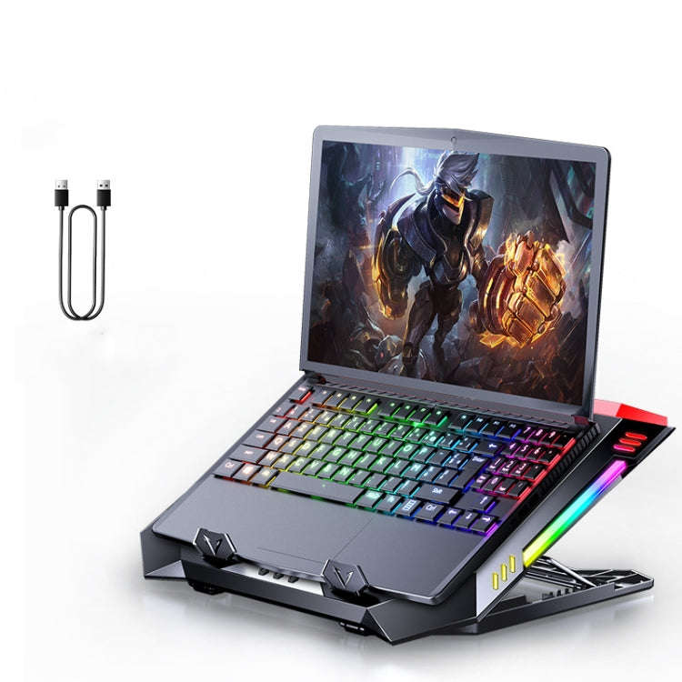 MC X500 Laptop Radiator Heightening Bracket Cooling Base, Black Red Standard Version, Sea Blue St...