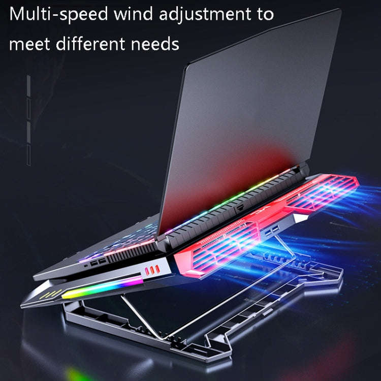 MC X500 Laptop Radiator Heightening Bracket Cooling Base, Black Red Standard Version, Sea Blue St...
