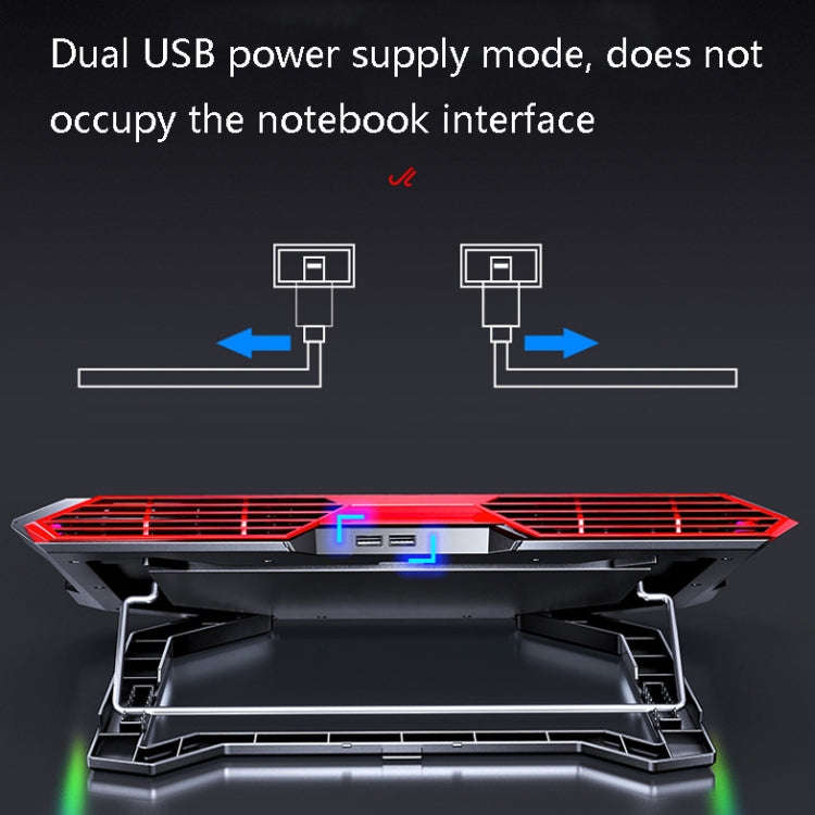 MC X500 Laptop Radiator Heightening Bracket Cooling Base, Black Red Standard Version, Sea Blue St...