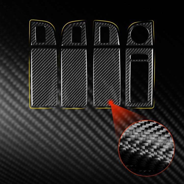 For 2017-2021 Skoda Octavia Right-Hand Drive 8pcs /Set Window Switch Panel Sticker, Right-Hand Drive